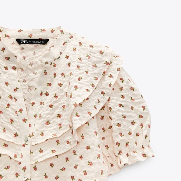 ZARA ruffled rustic shirt - Picture 4 of 4